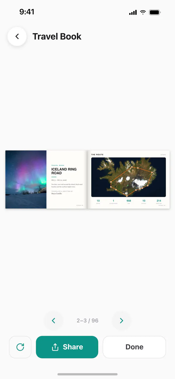 A travel book made from the trip