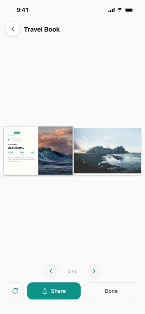 A travel book made from a trip